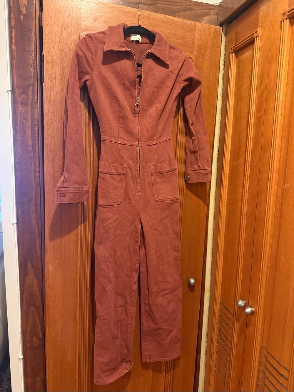Wilfred Free Utility jumpsuit burnt red size 00